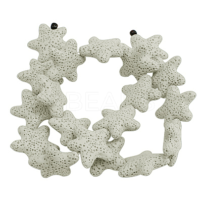 Natural Lava Rock Beads Strands G915-1-1