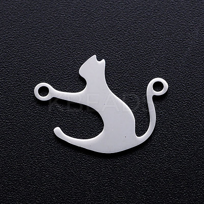 Non-Tarnish 201 Stainless Steel Connector Charms FIND-PW0003-07B-P-1