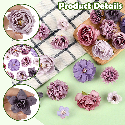 60Pcs Cloth Flower DIY-SP0005-73B-1