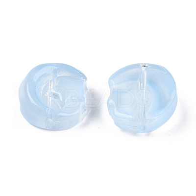 Transparent Spray Painted Glass Beads GLAA-N035-036-C11-1