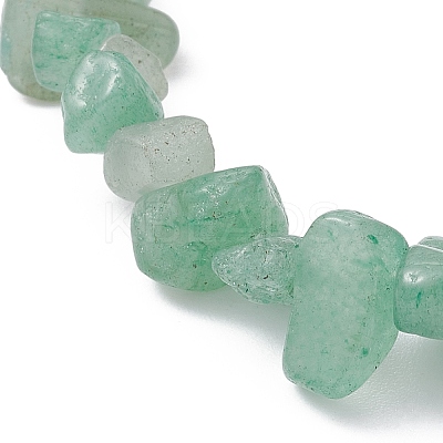 Natural Green Aventurine Chips Beaded Bracelet BJEW-JB09686-05-1