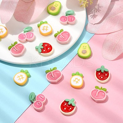 25Pcs 5 Styles Opaque Resin Cabochons RESI-CJ0003-79-1