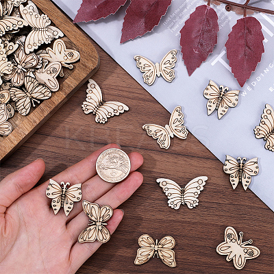 200Pcs Laser Cut Wood Shapes WOOD-SC0001-75-1
