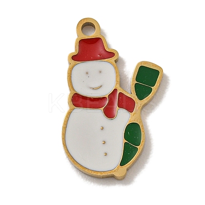Christmas Theme 304 Stainless Steel Pendants STAS-Z093-08G-1