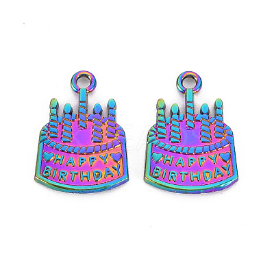 Rainbow Color Alloy Pendants PALLOY-S180-260-NR-1