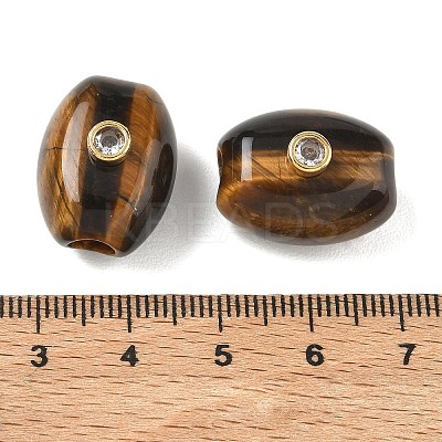 Natural Tiger Eye European Beads GG-CBA105B-02H-G-1
