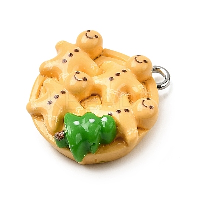 Christmas Opaque Resin Pendants CRES-D314-02P-03-1