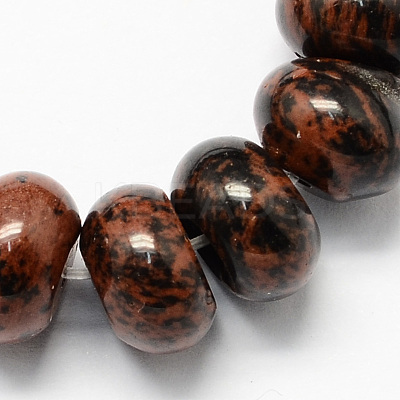 Natural Mahogany Obsidian Beads Strands X-G-S105-8mm-08-1