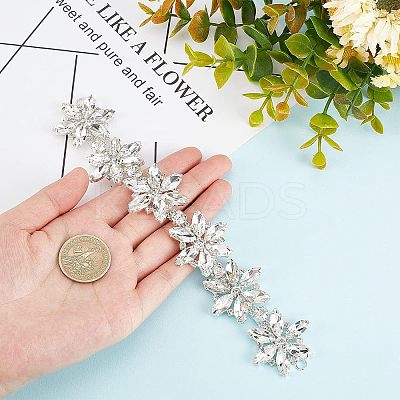 1Pc Shiny Flower Crystal Rhinestone Trim DIY-FG0003-37-1