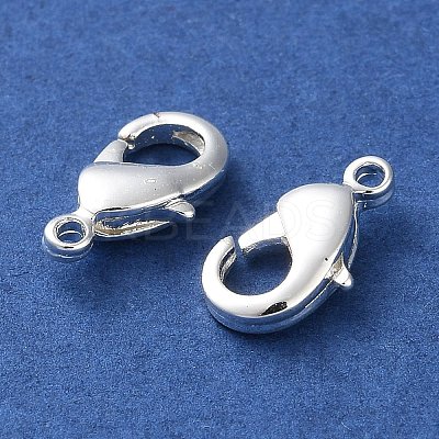 Rack Plating Brass Lobster Claw Clasps KK-F090-27S-01-1