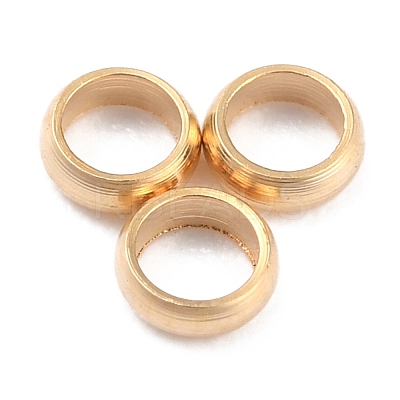 Rack Plating Brass Spacer Beads KK-O139-16B-G-1