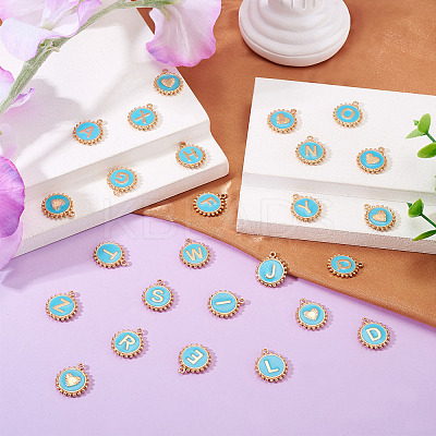 26Pcs Alloy Enamel Pendants ENAM-TA0002-86B-1