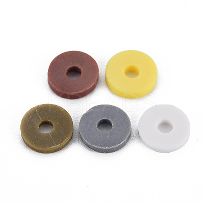 Handmade Polymer Clay Beads Strands CLAY-R089-8mm-T025-1