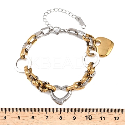 201 Stainless Steel Chain Bracelets BJEW-P380-01A-1