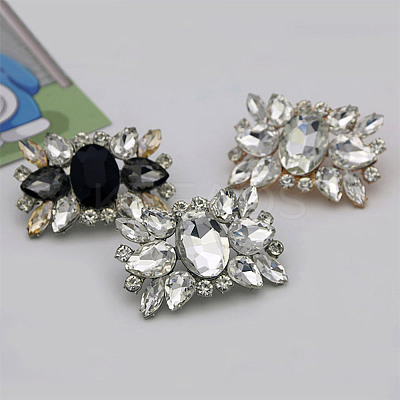 Alloy Glass Detachable Shoe Buckle Clips FIND-WH0423-73RG-01-1