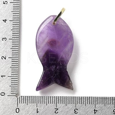 Natural Amethyst Pendants G-Z102-02G-03-1