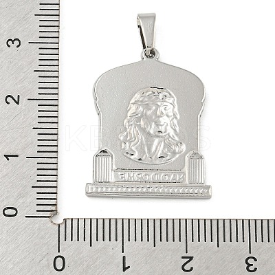 Non-Tarnish 304 Stainless Steel Pendants STAS-B071-02D-04P-1