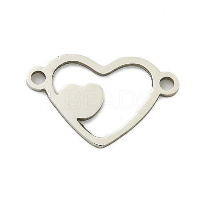 Non-Tarnish 201 Stainless Steel Connector Charms STAS-M015-20P-1