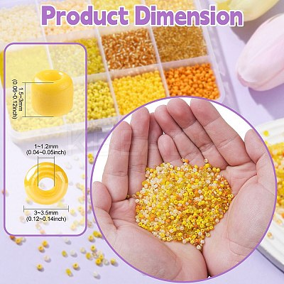 3960pcs 12 Style 8/0 Glass Seed Beads SEED-CJ0001-21-1