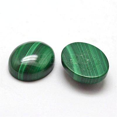 Oval Natural Malachite Cabochons G-O147-03D-1