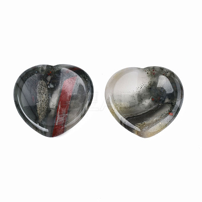 Natural Bloodstone Thumb Worry Stone G-N0325-01S-1