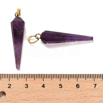 Natural Amethyst Pointed Pendants G-D089-01G-05-1