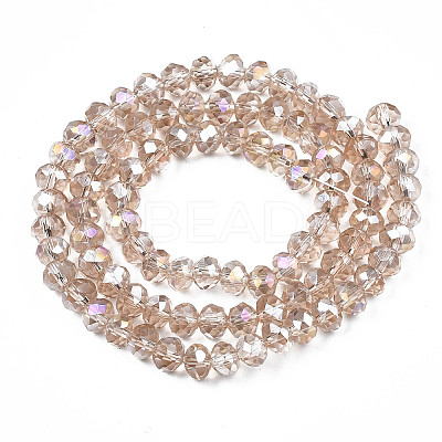 Electroplate Glass Beads Strands EGLA-A034-T3mm-B24-1