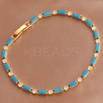 Adjustable Brass Micro Pave Cubic Zirconia Bracelets WGD60E7-12-1
