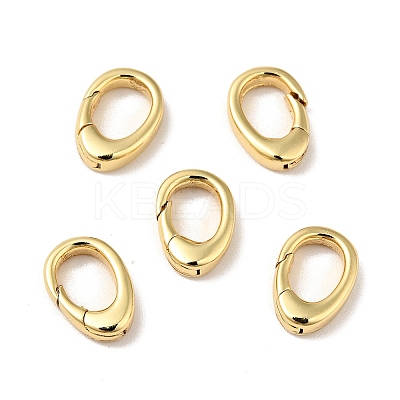 Brass Spring Gate Rings KK-J301-14G-1