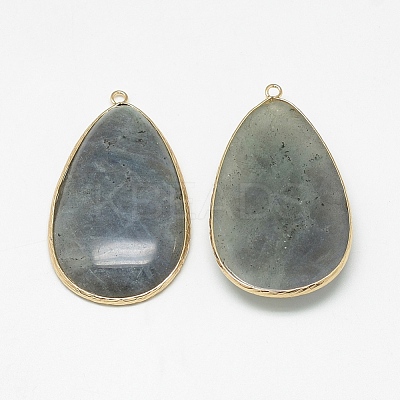 Natural Labradorite Big Pendants G-Q494-75A-G-1