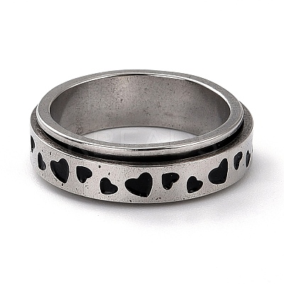 Non-Tarnish 203 Stainless Steel Rotating Spinner Fidget Band Rings for Anxiety Stress Relief LS-RJEW-G118-04P-1