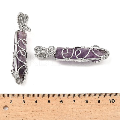 Natural Amethyst Pendants G-K338-28P-06-1