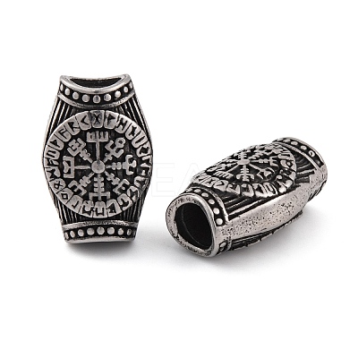 304 Stainless Steel European Beads STAS-G334-04AS-1