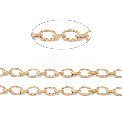 Ion Plating(IP) 304 Stainless Steel Twist Oval Link Chains CHS-E022-01G-1