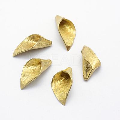 Brass Bead Caps KK-F721-121C-RS-1