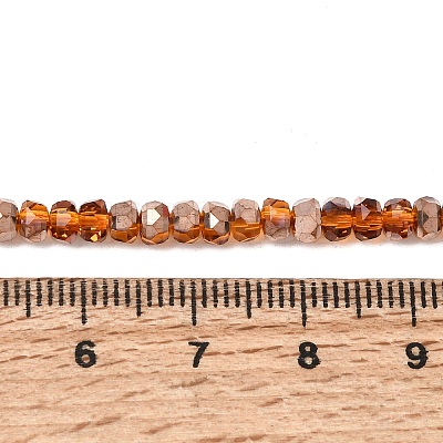 Electroplate Glass Beads Strands GLAA-Q105-03K-1