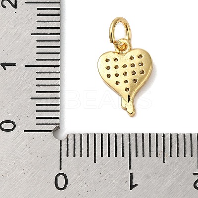 Rack Plating Brass & Clear Cubic Zirconia Pendants KK-S372-30G-1