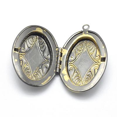 Brass Locket Pendants KK-F717-08AB-NR-1