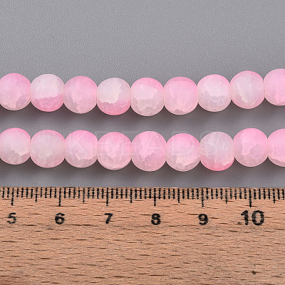 Crackle Glass Beads Strands GLAA-N009-8mm-02-1