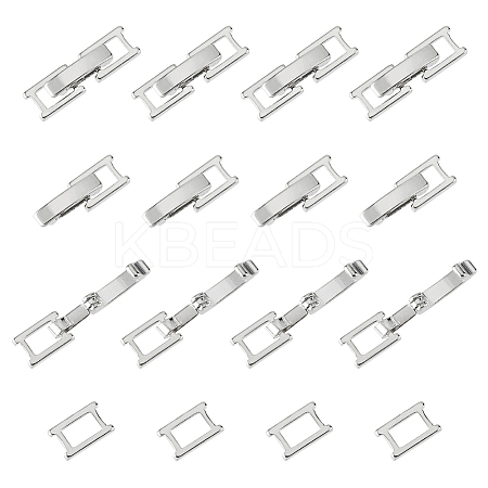 24 Sets Eco-Friendly Brass Watch Band Clasps KK-FH0007-75C-P-1