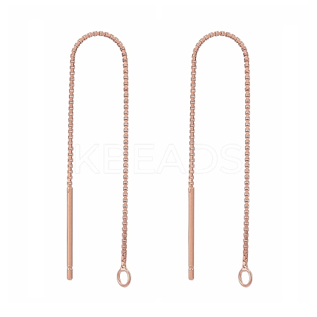 925 Sterling Silver Stud Earring Findings STER-E051-B-01RG-1