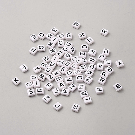 5 Bags Opaque Acrylic Beads MACR-NB0001-35A-1