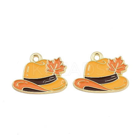 Thanksgiving Theme Alloy Enamel Pendants FIND-I065-04F-G-1
