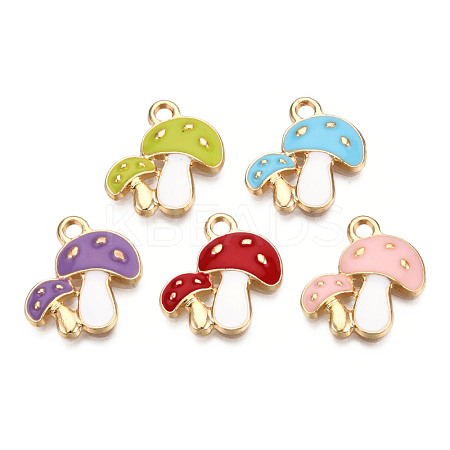 Alloy Enamel Pendants X-ENAM-T009-46-RS-1