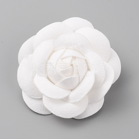 Camellia Shaped Velet Lapel Pin LS-JEWB-WH0010-50C-1