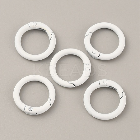 Spray Painted Alloy Spring Gate Rings FIND-WH0120-89A-09-1