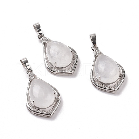 Natural Quartz Crystal Pendants G-H283-04P-25-1