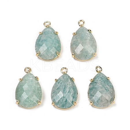 Natural Amazonite Faceted Pendants G-K347-05G-06-1