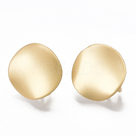 Smooth Surface Alloy Stud Earring Findings PALLOY-T064-29MG-1