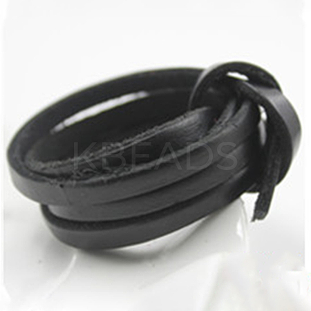 Flat Leather Jewelry Cord WL-WH0008-01A-04-1